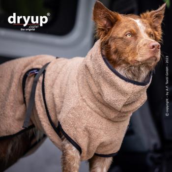 „Dryup Cape“ Trockencape - Hundebademantel coffee